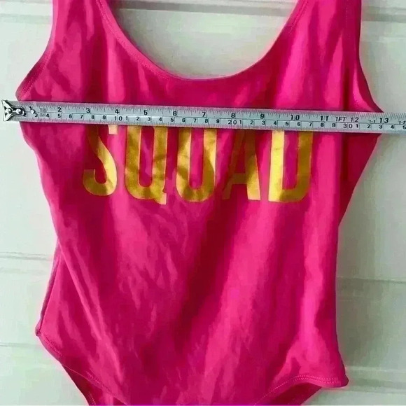 PINK ONE PIECE  SWIMWEAR SQUAD SIZE S-M - Picture 4 of 10